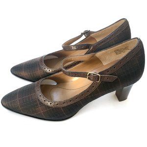 Rockport Women's Mary Jane in Brown Plaid (US 8)